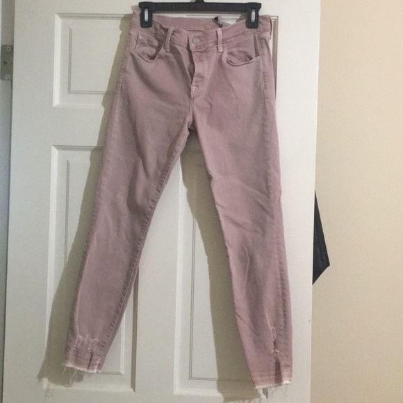 pink jean pants